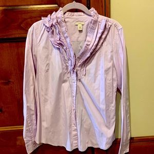 Lavender J Crew button down blouse